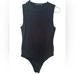 Abercrombie & Fitch cotton black bodysuit